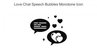 Love Chat Speech Bubbles Monotone Icon In Powerpoint Pptx Png And Editable Eps Format