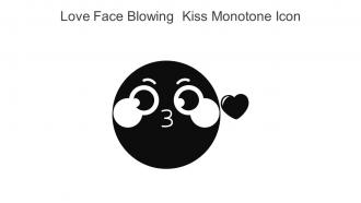 Love Face Blowing  Kiss Monotone Icon In Powerpoint Pptx Png And Editable Eps Format