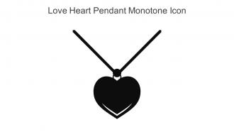 Love Heart Pendant Monotone Icon In Powerpoint Pptx Png And Editable Eps Format