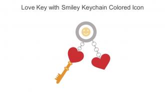 Love Key With Smiley Keychain Colored Icon In Powerpoint Pptx Png And Editable Eps Format
