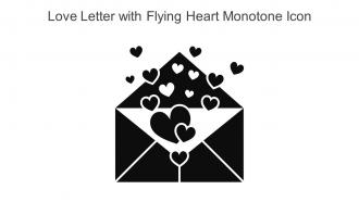 Love Letter With Flying Heart Monotone Icon In Powerpoint Pptx Png And Editable Eps Format