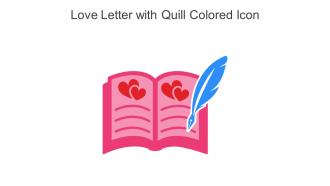 Love Letter With Quill Colored Icon In Powerpoint Pptx Png And Editable Eps Format