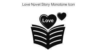 Love Novel Story Monotone Icon In Powerpoint Pptx Png And Editable Eps Format