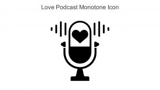 Love Podcast Monotone Icon In Powerpoint Pptx Png And Editable Eps Format