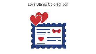 Love Stamp Colored Icon In Powerpoint Pptx Png And Editable Eps Format
