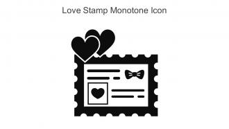 Love Stamp Monotone Icon In Powerpoint Pptx Png And Editable Eps Format