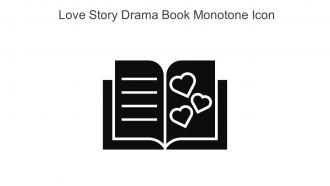 Love Story Drama Book Monotone Icon In Powerpoint Pptx Png And Editable Eps Format