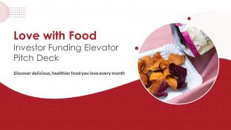 Love With Food Investor Funding Elevator Pitch Deck Ppt Template