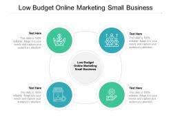 Low budget online marketing small business ppt powerpoint presentation portfolio professional cpb