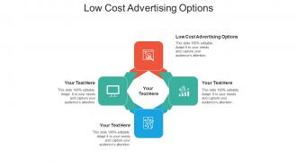 Low cost advertising options ppt powerpoint presentation styles skills cpb