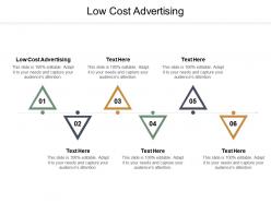 Low cost advertising ppt powerpoint presentation visual aids deck cpb