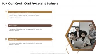 Low Cost Credit Card Processing Business In Powerpoint And Google Slides Cpb