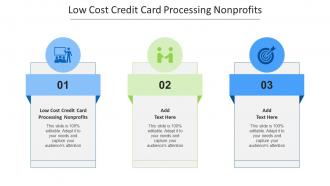 Low Cost Credit Card Processing Nonprofits Ppt Powerpoint Presentation Portfolio Cpb