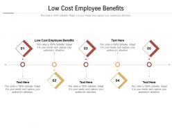 Low cost employee benefits ppt powerpoint presentation professional topics cpb