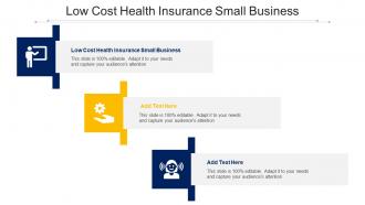 Low Cost Health Insurance Small Business Ppt Powerpoint Presentation Pictures Format Ideas Cpb