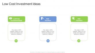 Low Cost Investment Ideas In Powerpoint And Google Slides Cpb