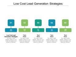 Low cost lead generation strategies ppt powerpoint presentation model template cpb