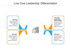 Low cost leadership differentiation ppt powerpoint presentation portfolio background designs cpb