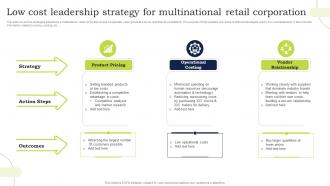 Low Cost Leadership Strategy For Multinational Retail Corporation