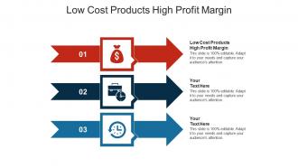 Low cost products high profit margin ppt powerpoint presentation icon vector cpb