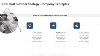 Low Cost Provider Strategy Company Examples In Powerpoint And Google Slides Cpb