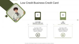 Low Credit Business Credit Card In Powerpoint And Google Slides Cpb