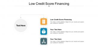 Low credit score financing ppt powerpoint presentation inspiration gallery cpb