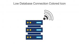 Low Database Connection Colored Icon In Powerpoint Pptx Png And Editable Eps Format