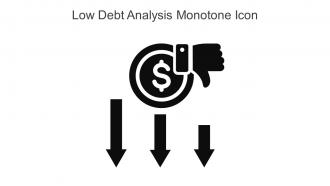 Low Debt Analysis Monotone Icon In Powerpoint Pptx Png And Editable Eps Format