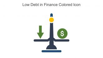 Low Debt In Finance Colored Icon In Powerpoint Pptx Png And Editable Eps Format