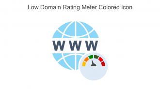 Low Domain Rating Meter Colored Icon In Powerpoint Pptx Png And Editable Eps Format
