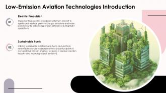 Low Emission Aviation Technologies Introduction PPT PowerPoint ST AI SS