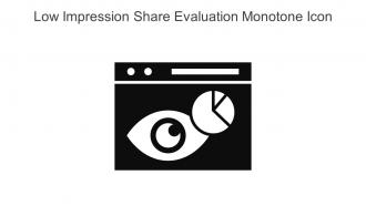 Low Impression Share Evaluation Monotone Icon In Powerpoint Pptx Png And Editable Eps Format