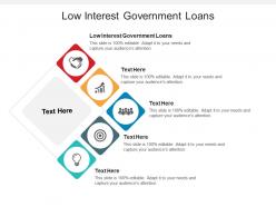 Low interest government loans ppt powerpoint presentation infographics inspiration cpb