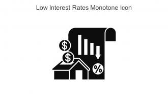 Low Interest Rates Monotone Icon In Powerpoint Pptx Png And Editable Eps Format
