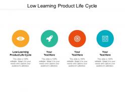 Low learning product life cycle ppt powerpoint presentation inspiration format ideas cpb
