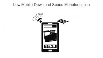 Low Mobile Download Speed Monotone Icon In Powerpoint Pptx Png And Editable Eps Format