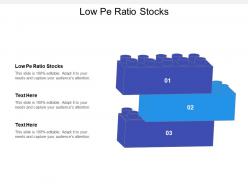 Low pe ratio stocks ppt powerpoint presentation show outfit cpb