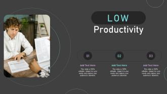 Low Productivity Ppt Powerpoint Presentation Gallery Portrait