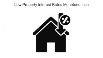 Low Property Interest Rates Monotone Icon In Powerpoint Pptx Png And Editable Eps Format