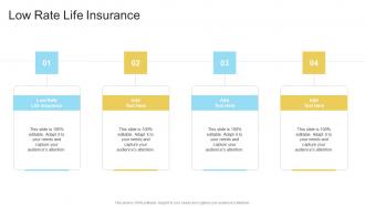 Low Rate Life Insurance In Powerpoint And Google Slides Cpb