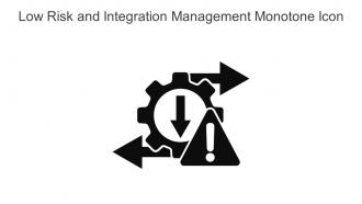 Low Risk And Integration Management Monotone Icon In Powerpoint Pptx Png And Editable Eps Format