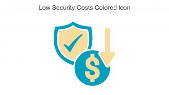 Low Security Costs Colored Icon In Powerpoint Pptx Png And Editable Eps Format