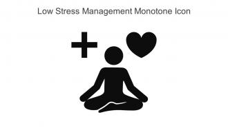 Low Stress Management Monotone Icon In Powerpoint Pptx Png And Editable Eps Format