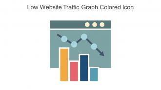 Low Website Traffic Graph Colored Icon In Powerpoint Pptx Png And Editable Eps Format