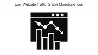 Low Website Traffic Graph Monotone Icon In Powerpoint Pptx Png And Editable Eps Format