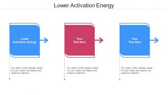 Lower activation energy ppt powerpoint presentation infographic template visual aids cpb