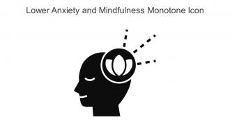 Lower Anxiety And Mindfulness Monotone Icon In Powerpoint Pptx Png And Editable Eps Format