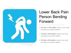 Lower back pain person bending forward