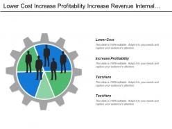 Lower cost increase profitability increase revenue internal process